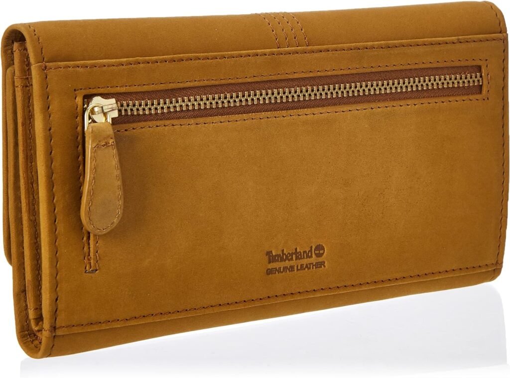 Timberland Womens Leather RFID Flap Wallet Clutch Organizer
