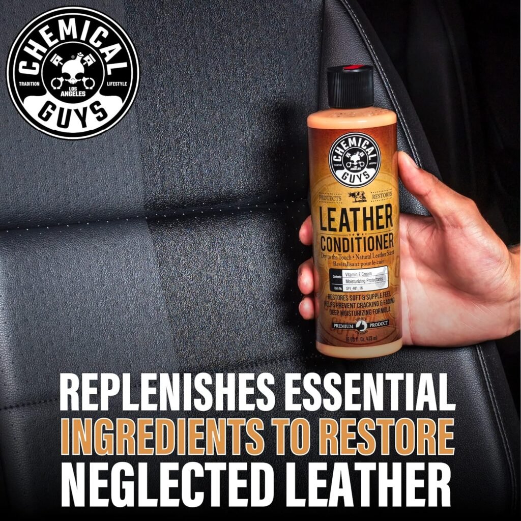 Chemical Guys HOL_113 Leather Lovers Kit for Leather Car Interiors, Furniture, Apparel, Shoes, Sneakers, Boots (Works on Natural, Synthetic, Pleather, Faux Leather and More) (5 Items), 16 oz, Black