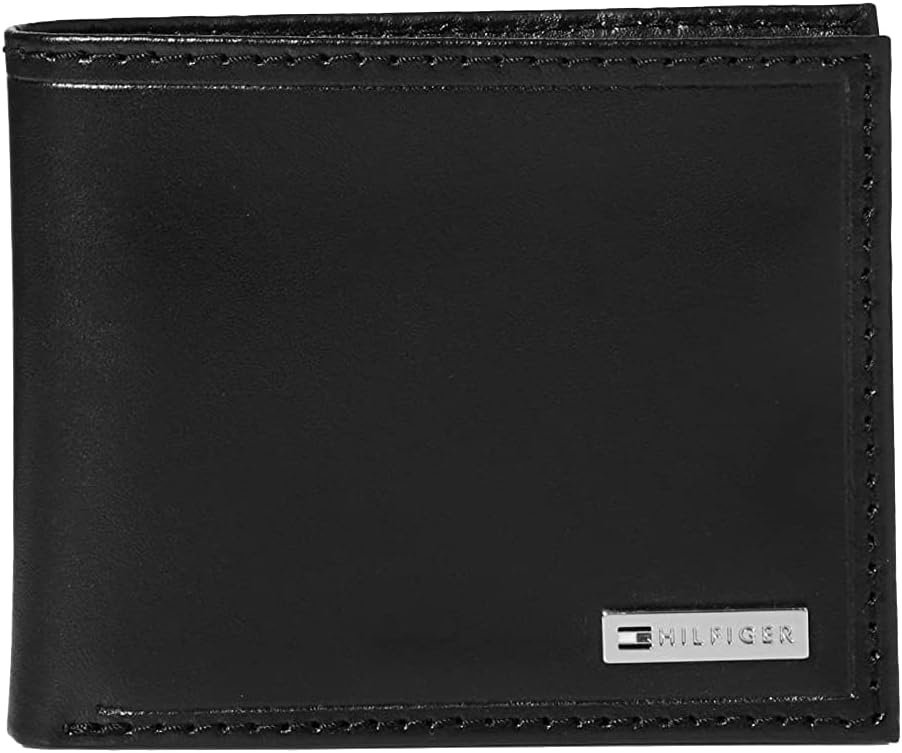 Tommy Hilfiger Leather Mens Wallet RFID Billfold With Coin Pocket