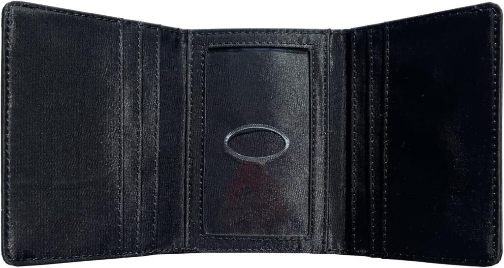 Big Skinny Mens RFID Blocking Tri-Fold Leather Slim Wallet, Holds Up to 25 Cards, Black