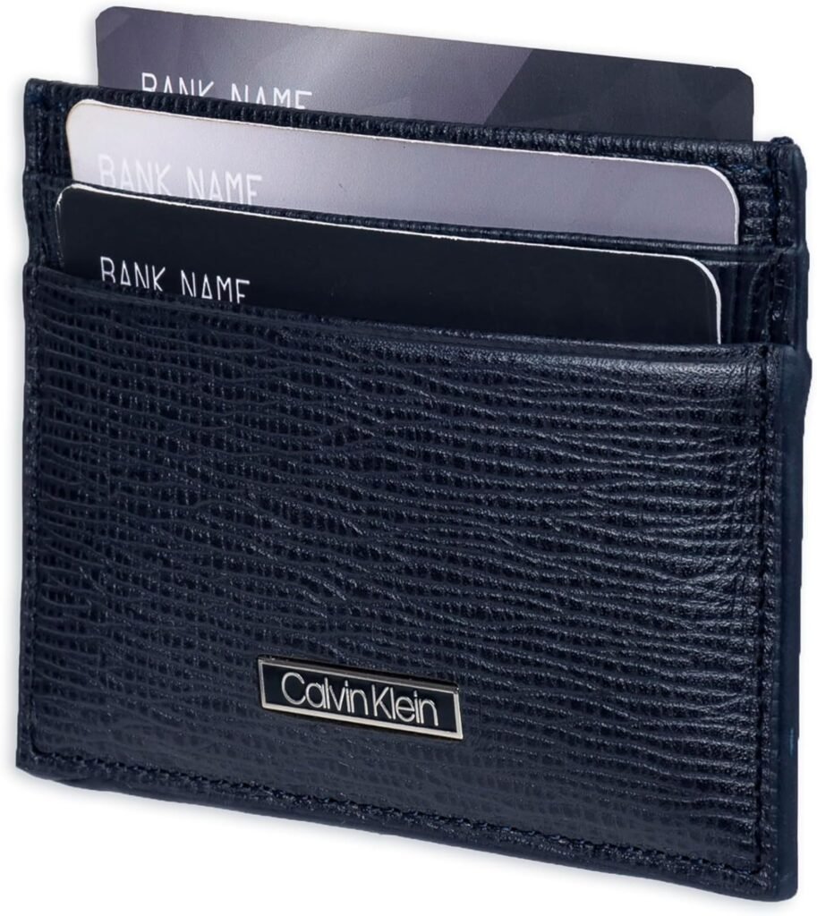 Calvin Klein Mens Wallet Sets-Minimalist Card Cases, Bifold Wallets